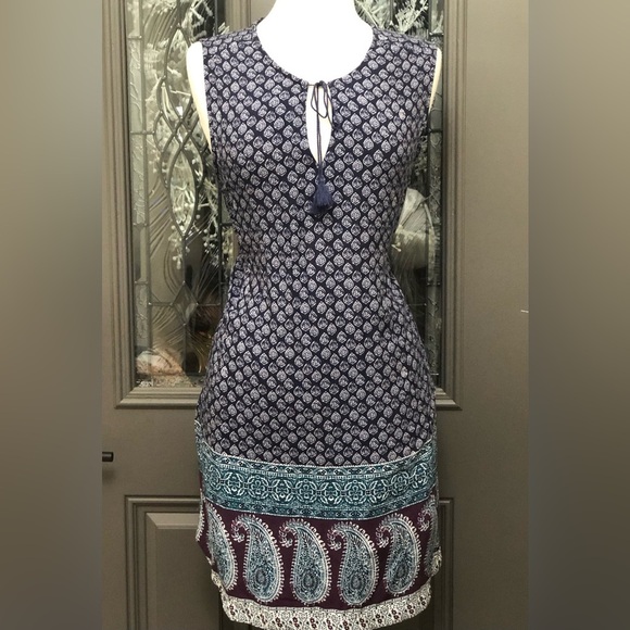 beachlunchlounge Dresses & Skirts - Beach Lunch Lounge Pullover Boho Peasant Rayon Dress